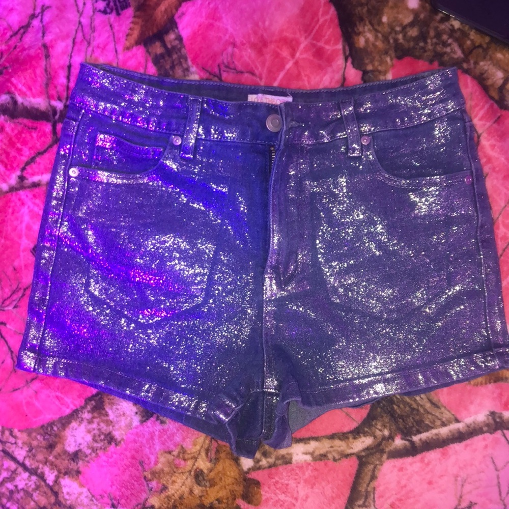Sparkly Denim Shorts